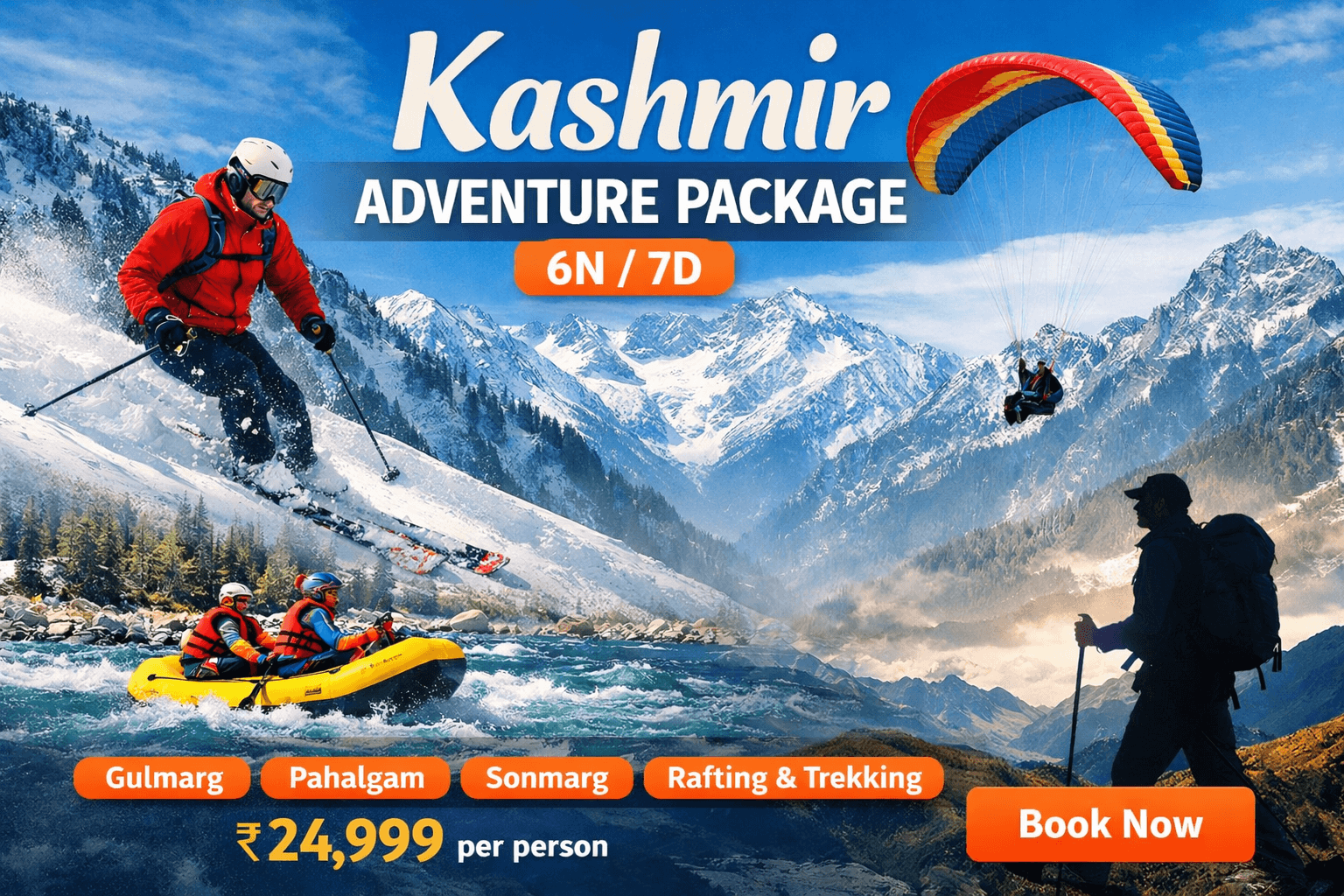 Kashmir Adventure Package 6 Nights 7 Days by Lightweight Holidays